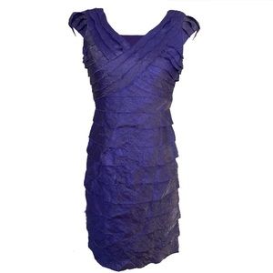 London Times purple tiered dress